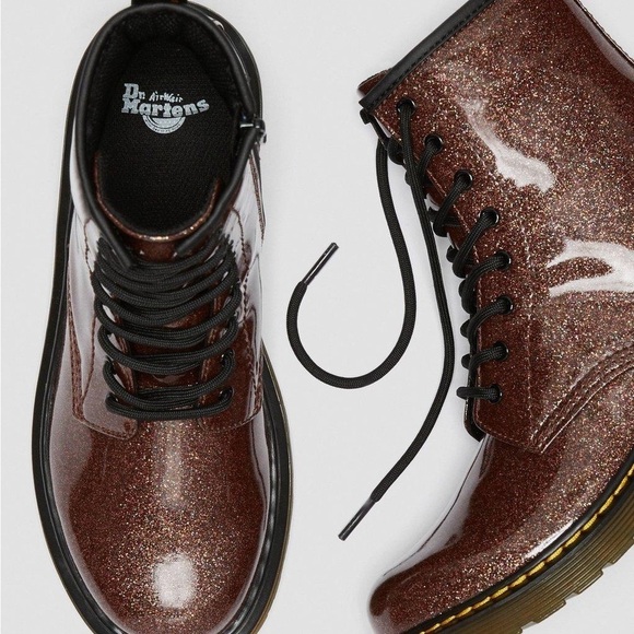 DOC MARTENS 1460 GLITTER LACE UP BOOTS Kids 13 - Picture 2 of 13